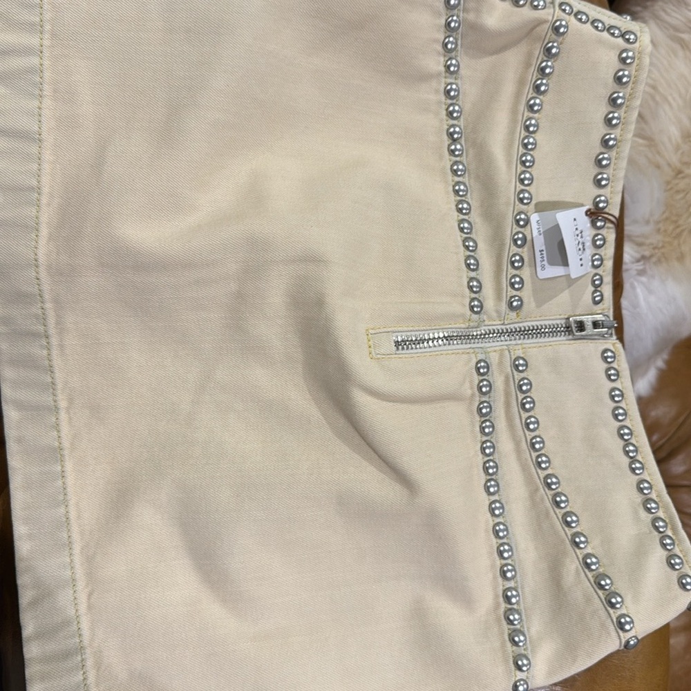 COACH mini skirt rare cream with embellishments NWT - Picture 5 of 7